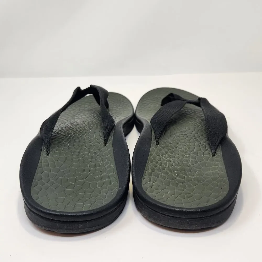 Chaco Mens Ecotread Black Green Flip Flop Thong Classic Sandals Size 13 Outdoor